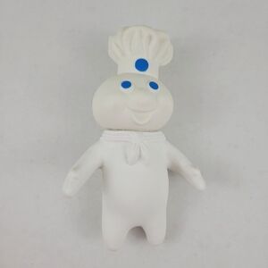 Pillsbury Doughboy White and Blue Rubber Doll Vintage 1971 Collectible